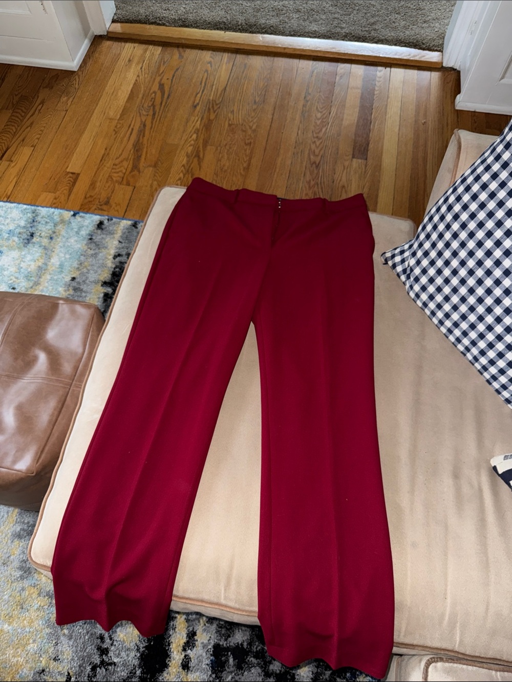 Talbots Burgundy Wide-Leg Dress Pants